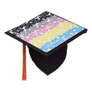 Funky Geometric Mod Abstract Polygender Pride Flag Graduation Cap Topper