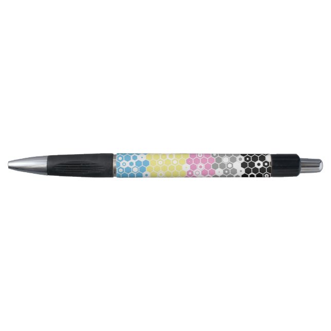 Funky Geometric Mod Abstract Polygender Pride Flag Pen (Front)