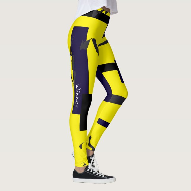 Funky Geometry Abstract Art Sport Winner Leggings (Right)