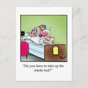 Funky Get Well For Husband Carte Postale