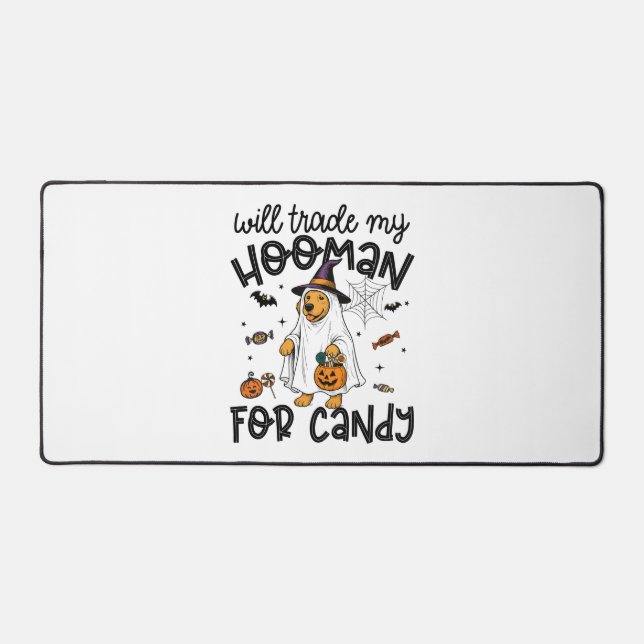 Funky Golden Dog Halloween Ghost Éffrayant (Recto)