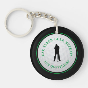 Funky Golf Ball Golfer Personnalisé Pour Lui Black