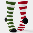 Funky Green And White Striped Christmas