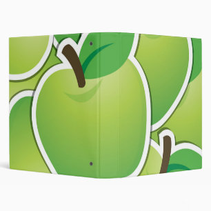 Funky green apples binder