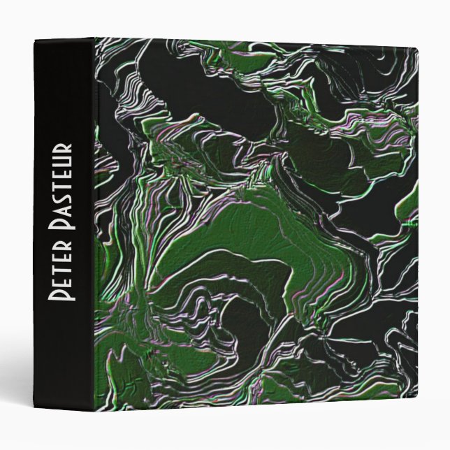 Funky Green Army Camo Binder (Front/Spine)