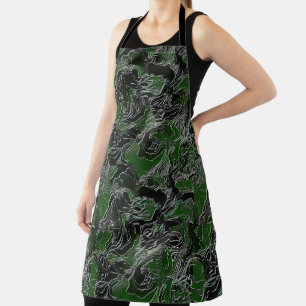 Funky Green Army Camouflage Apron