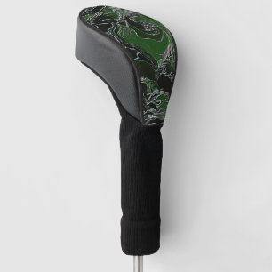 Funky Green Camo Golf Head Cover