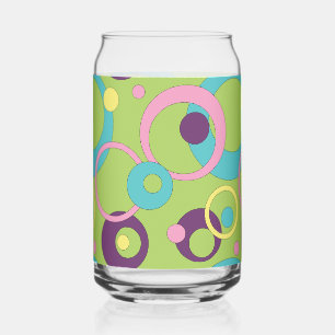 Funky Green Circles Can Glass