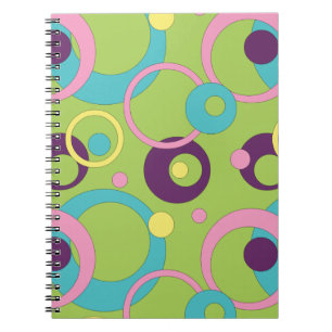 Funky Green Circles Notebook