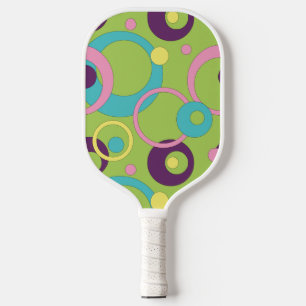 Funky Green Circles Pickleball Paddle