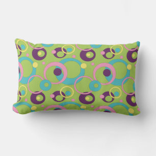 Funky Green Circles Pillow