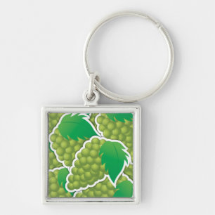 Funky green grapes keychain