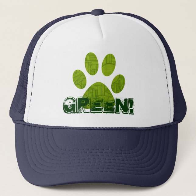 Funky Green Hat! Trucker Hat (Front)