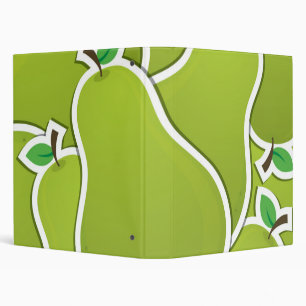 Funky green pears binder