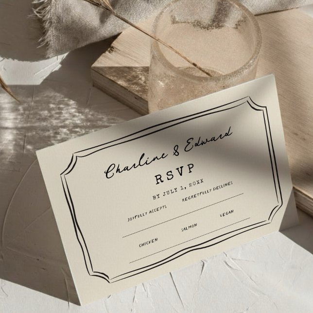 Funky Green Pink  Red Scribble RSVP  Card (Creator Uploaded)