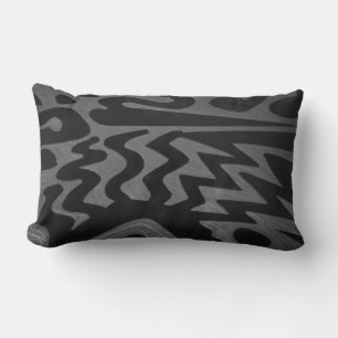 Funky Grey Zigzag Pillow