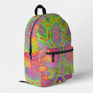 Funky Groovy Geometric Mathematical Fractal Tree  Printed Backpack