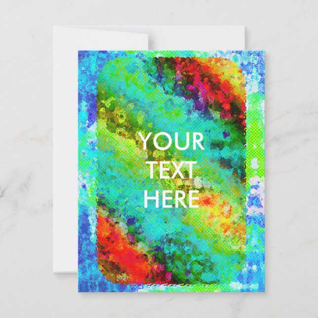 Funky Grunge Blank Card (Front)