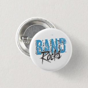 Funky Grunge Marching Band Rocks 1 Inch Round Button