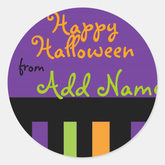 Funky Halloween Treat Label (Front)