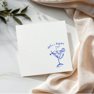 funky Hand Drawn Golf Ball Doodle Wedding Napkins