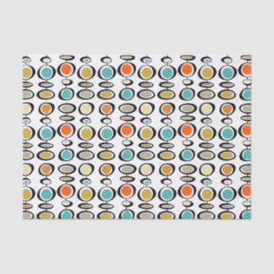 Funky Hanging Circles Retro Mid Century Tissue Paper