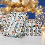 Funky Hanging Circles Retro Mid Century Wrapping Paper<br><div class="desc">Add a pop of fun to your holiday gift giving with this funky retro mid century wrapping paper. It features the bright and bold colours of turquoise,  two shades of orange,  gold,  and tan,  and black.</div>