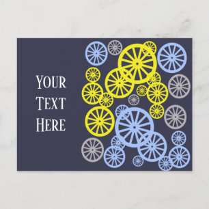 Funky Happy Wheel Circle Pattern Product Postcard