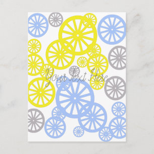 Funky Happy Wheel Circle Pattern Product Postcard
