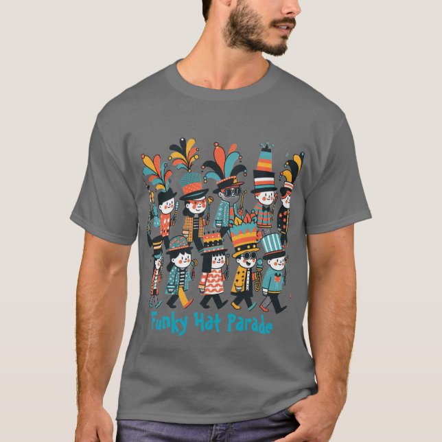 Funky Hat Parade  T-Shirt (Front)
