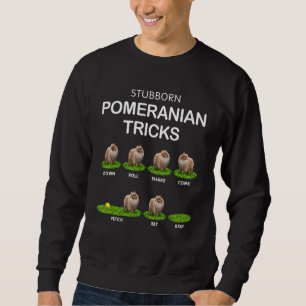 Funky Headed Dog Funny Pomeranian For Christmas Sweatshirt