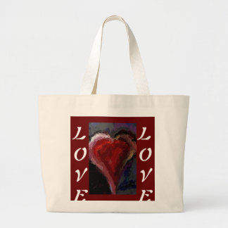 Funky Heart & Love - Romantic tote bag