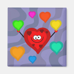 Funky Hearts Magnet