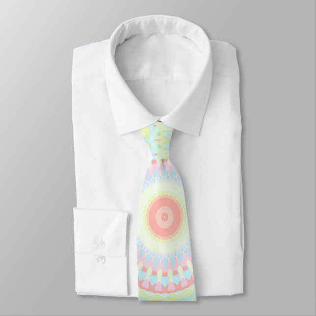 Funky Hippie Mandala  Tie (Tied)