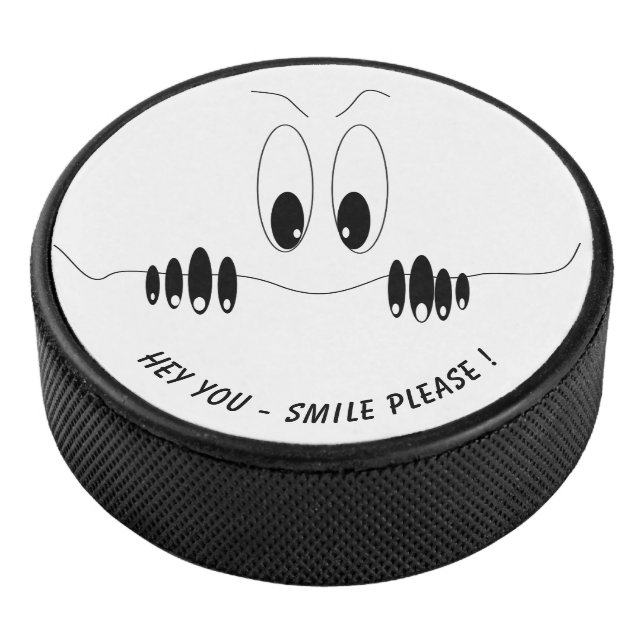 Funky Hockey Puck avec Curiosity Yeux Texte person (3/4/2016 12:00:00 AM)