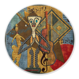 Funky Hot Jazz  Ceramic Knob