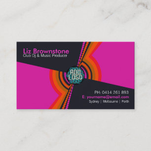 Funky House DJ Pink Black Carte de visite