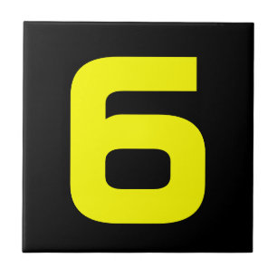 Funky House Numbers Tile