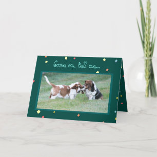 Funky "In Dog Years" Carte d'anniversaire avec Bas