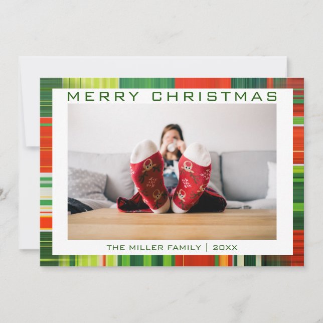 Funky Joyeux Noël Carte de vacances photo personna (Devant)