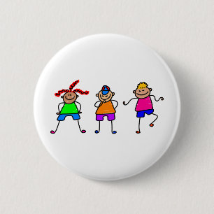 Funky Kids 2 Inch Round Button