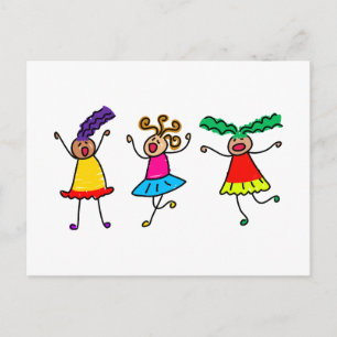 Funky Kids Postcard