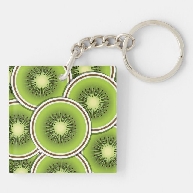 Funky kiwi fruit keychain (Back)