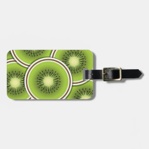 Funky kiwi fruit luggage tag
