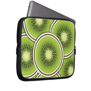 Funky kiwi fruit slices laptop sleeve