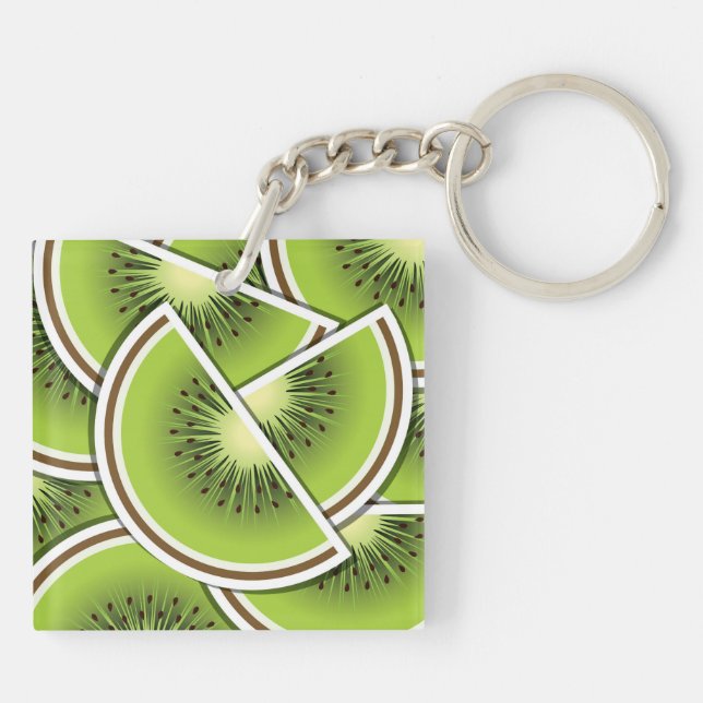 Funky kiwi fruit wedges keychain (Back)