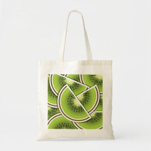 Funky kiwi fruit wedges tote bag