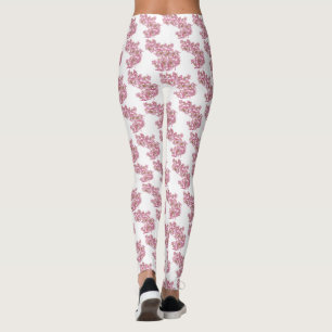 Funky Kudu Lily Flowers Print Leggings