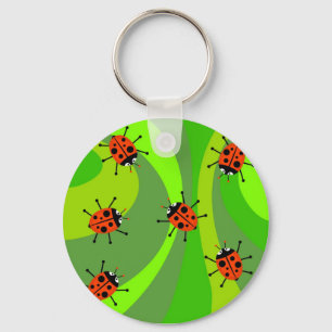 Funky Ladybugs Keychain