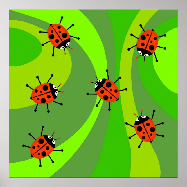 Funky Ladybugs Poster (Front)